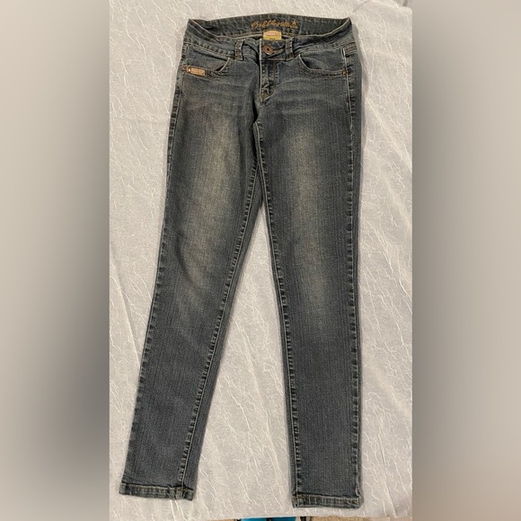 Bubblegum USA Jeans Low Rise Y2K Medium-Dark Wash Jeans Size 5-6 - Picture 1 of 11